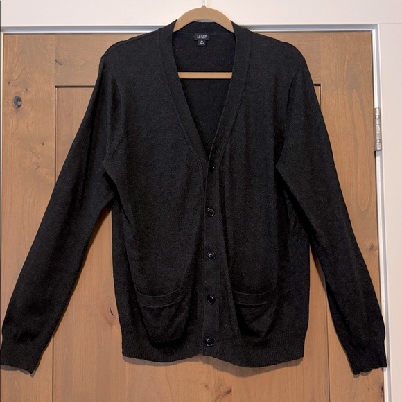 J. Crew Sweaters - J. Crew Button Down Cardigan Womens M V neck Cashmere blend Grey Preppy Grandpa